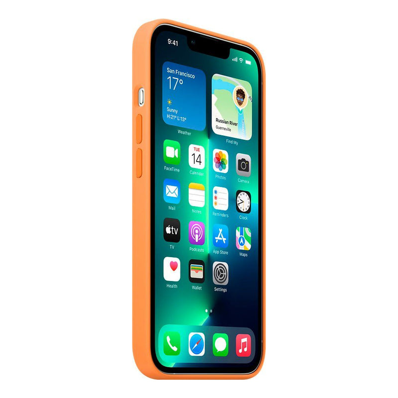 Apple Silikon Case mit MagSafe (iPhone 13 Pro) Gelborange