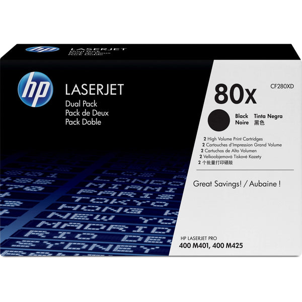 HP Original 80X Toner schwarz (CF280XD) 2er Set Doppelpack