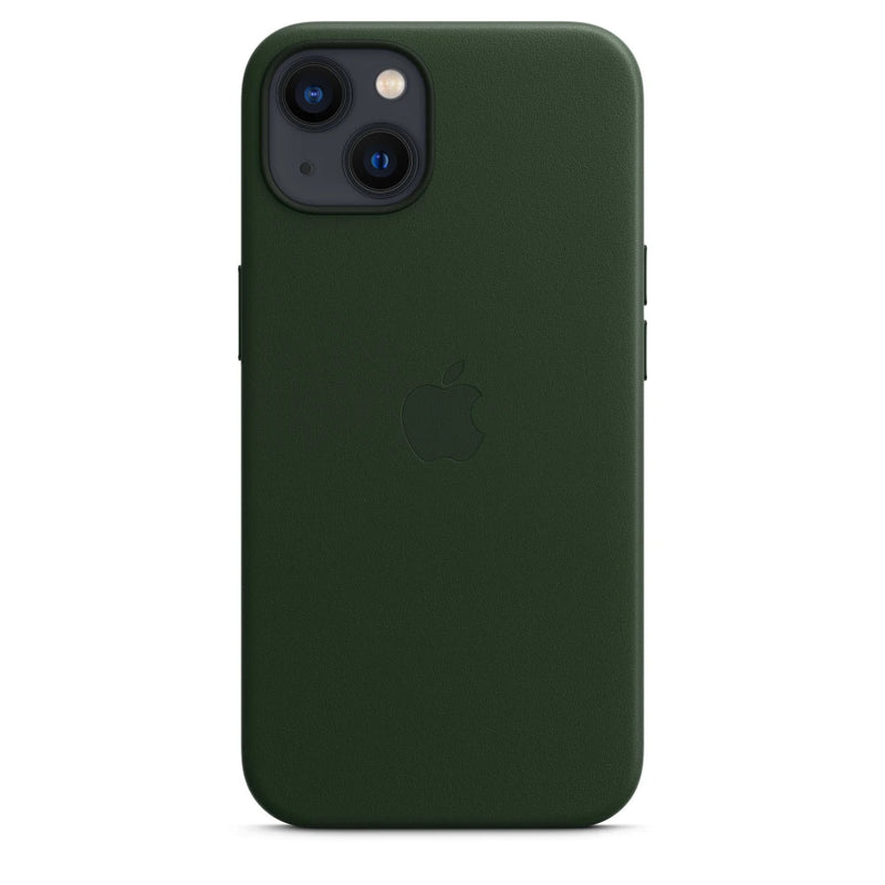 Apple Leder Case mit MagSafe (iPhone 13) Schwarzgrün