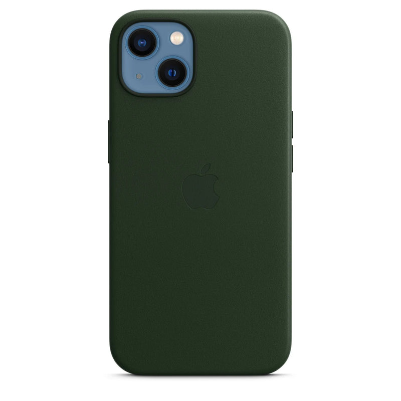 Apple Leder Case mit MagSafe (iPhone 13) Schwarzgrün