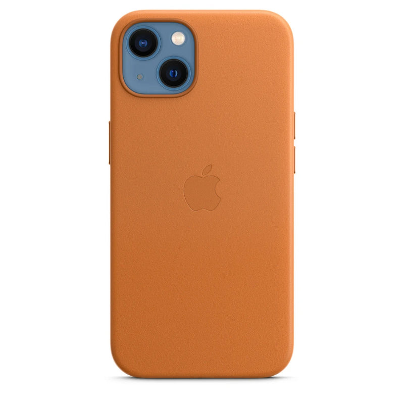 Apple Leder Case mit MagSafe (iPhone 13) Goldbraun