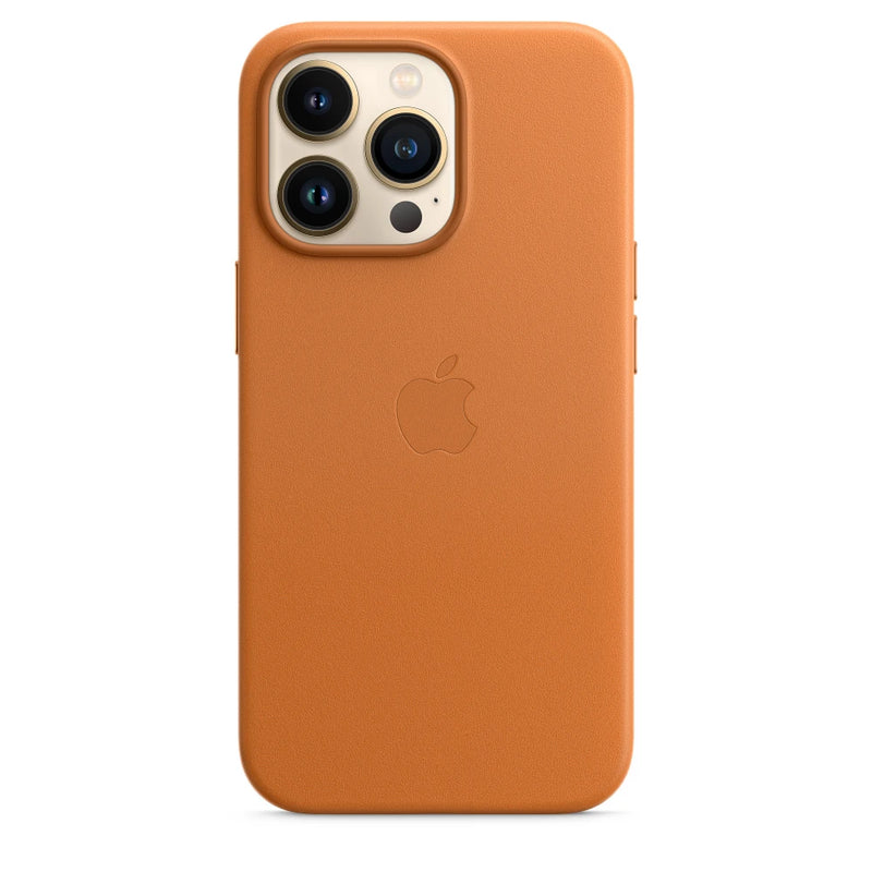 Apple Leder Case mit MagSafe (iPhone 13 Pro) Goldbraun