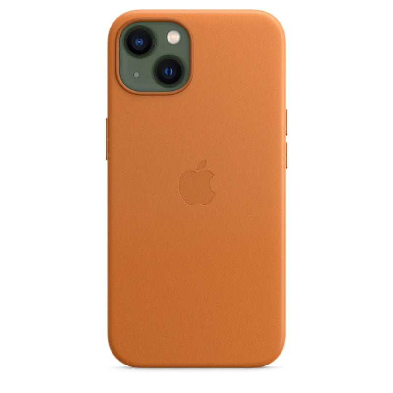 Apple Leder Case mit MagSafe (iPhone 13) Goldbraun