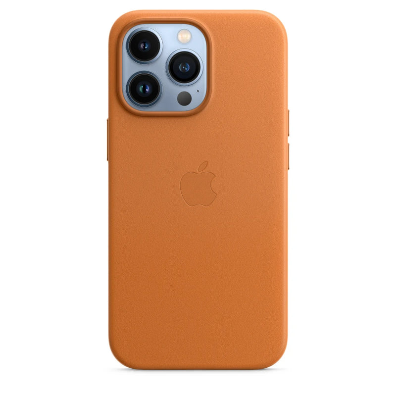 Apple Leder Case mit MagSafe (iPhone 13 Pro) Goldbraun