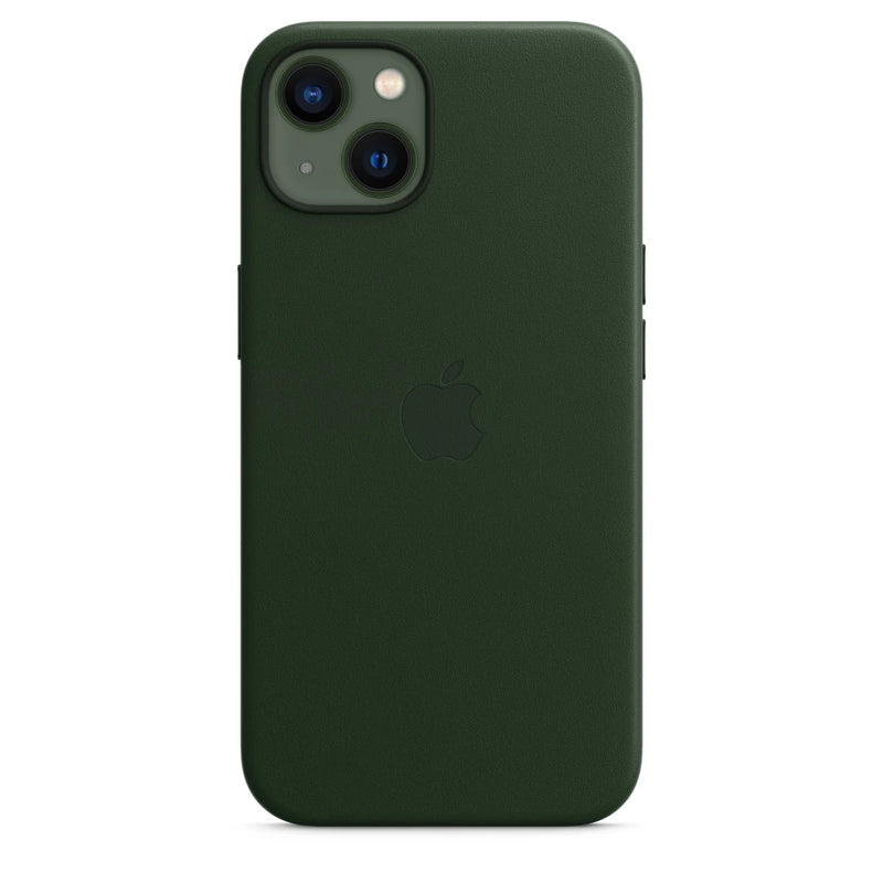 Apple Leder Case mit MagSafe (iPhone 13) Schwarzgrün