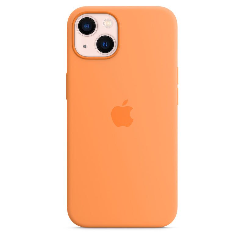 Apple Silikon Case mit MagSafe (iPhone 13) Gelborange