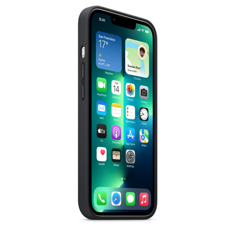 Apple Leder Case mit MagSafe (iPhone 13 Pro) Mitternacht